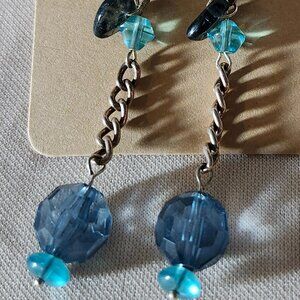 Artistic Blue & Turquoise Dangle Earrings